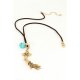 Semi Precious Stone Tassel Cross Necklace Set