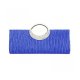 WOMENS LUXURY EVENING WEDDING PARTY PURSE CLUTCH RHINESTONE SATIN PLEATED HANDBAG - BLUE