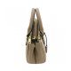 CLASSIC TRIPLE ZIP TOP HANDLE SMALL SATCHEL BAG - TAUPE
