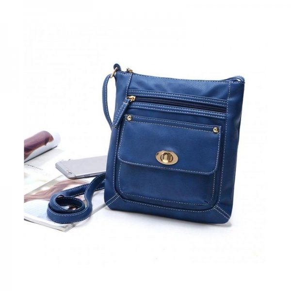 WOMEN MINI CROSS BODY SHOULDER BAGS FASHIONABLE CASUAL HANDBAGS LEATHER BAG FOR TEEN GIRLS G - BLUE