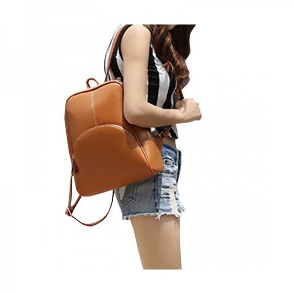WOMEN'S BACKPACK PURSE VINTAGE LIGHTWEIGHT CASUAL TRAVEL SCHOOL BACKPACKS - BROWN