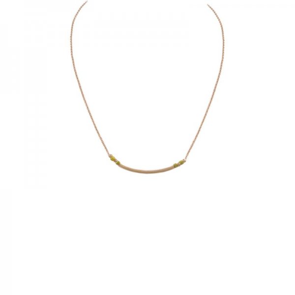 Glass Cube Bar Necklace