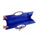 WOMENS LUXURY EVENING WEDDING PARTY PURSE CLUTCH RHINESTONE SATIN PLEATED HANDBAG - BLUE