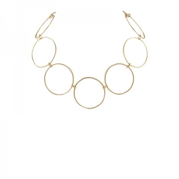 Linked Metal Ring Necklace