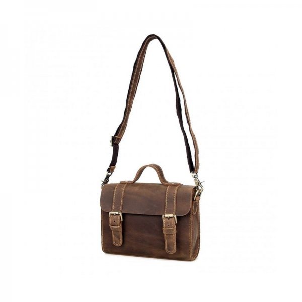 AB EARTH DISTRESSED CROSSBODY SATCHELS - DISTRESSED BROWN