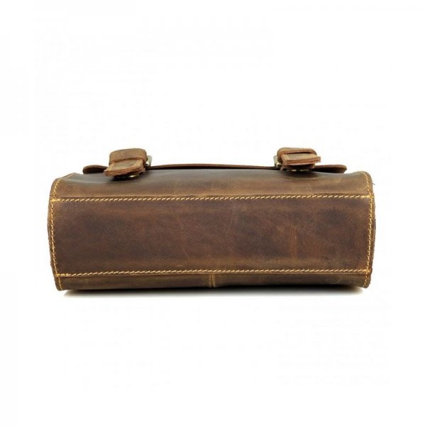 AB EARTH DISTRESSED CROSSBODY SATCHELS - DISTRESSED BROWN