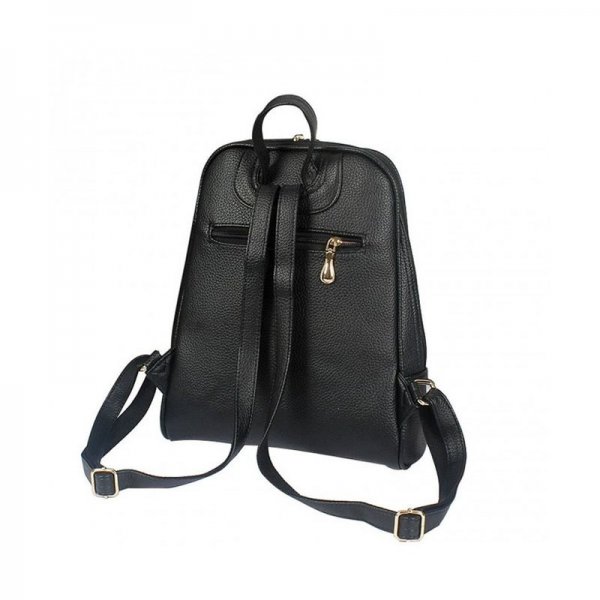 WOMEN BAGS BACKPACK PURSE PU LEATHER ZIPPER BAGS CASUAL BACKPACKS SHOULDER BAGS - BLACK