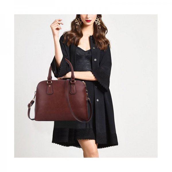 LADIES HANDBAGSTOP HANDLE FASHION PURSES CROSSBODY BAGS FOR WOMEN GIRLS - 1.COFFEE