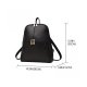 WOMEN BAGS BACKPACK PURSE PU LEATHER ZIPPER BAGS CASUAL BACKPACKS SHOULDER BAGS - BLACK