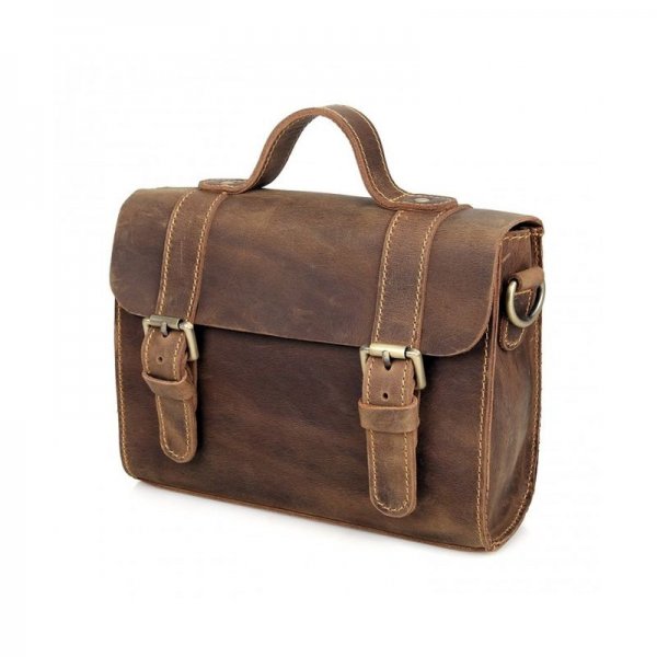 AB EARTH DISTRESSED CROSSBODY SATCHELS - DISTRESSED BROWN