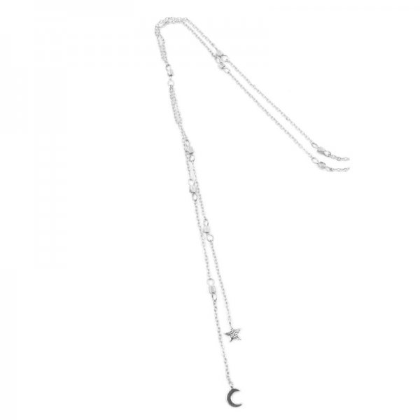 Moon/Star 'Y' Drop Necklace