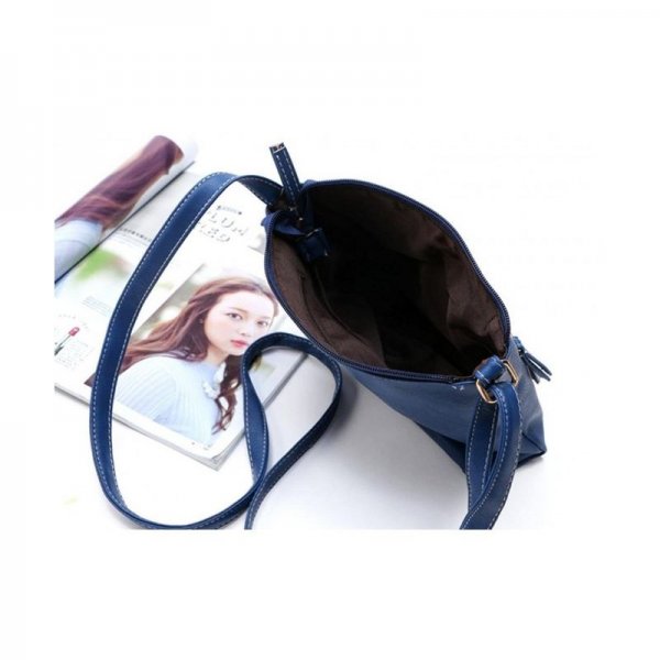 WOMEN MINI CROSS BODY SHOULDER BAGS FASHIONABLE CASUAL HANDBAGS LEATHER BAG FOR TEEN GIRLS G - BLUE