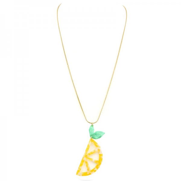 Lemon Acetate Pendant Necklace