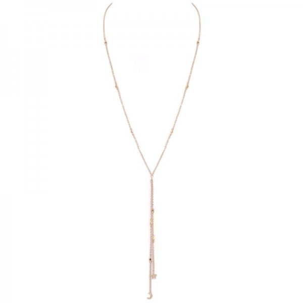 Moon/Star 'Y' Drop Necklace