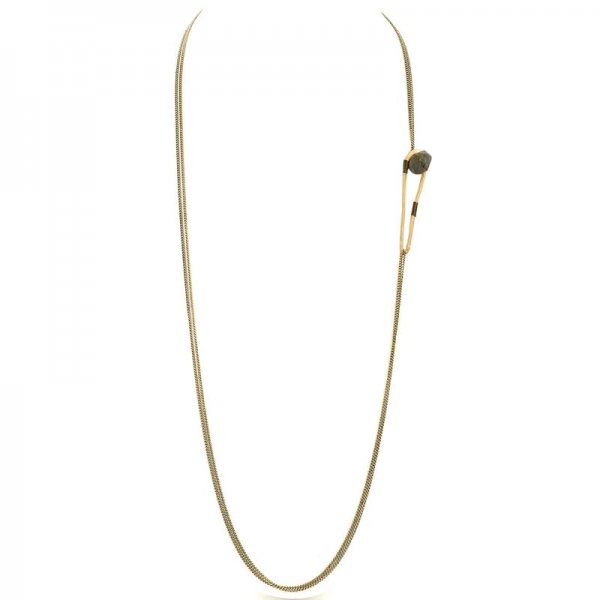 Natural Stone Metal Winding Necklace